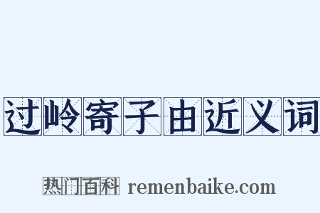 过岭寄子由近义词是什么意思的图片